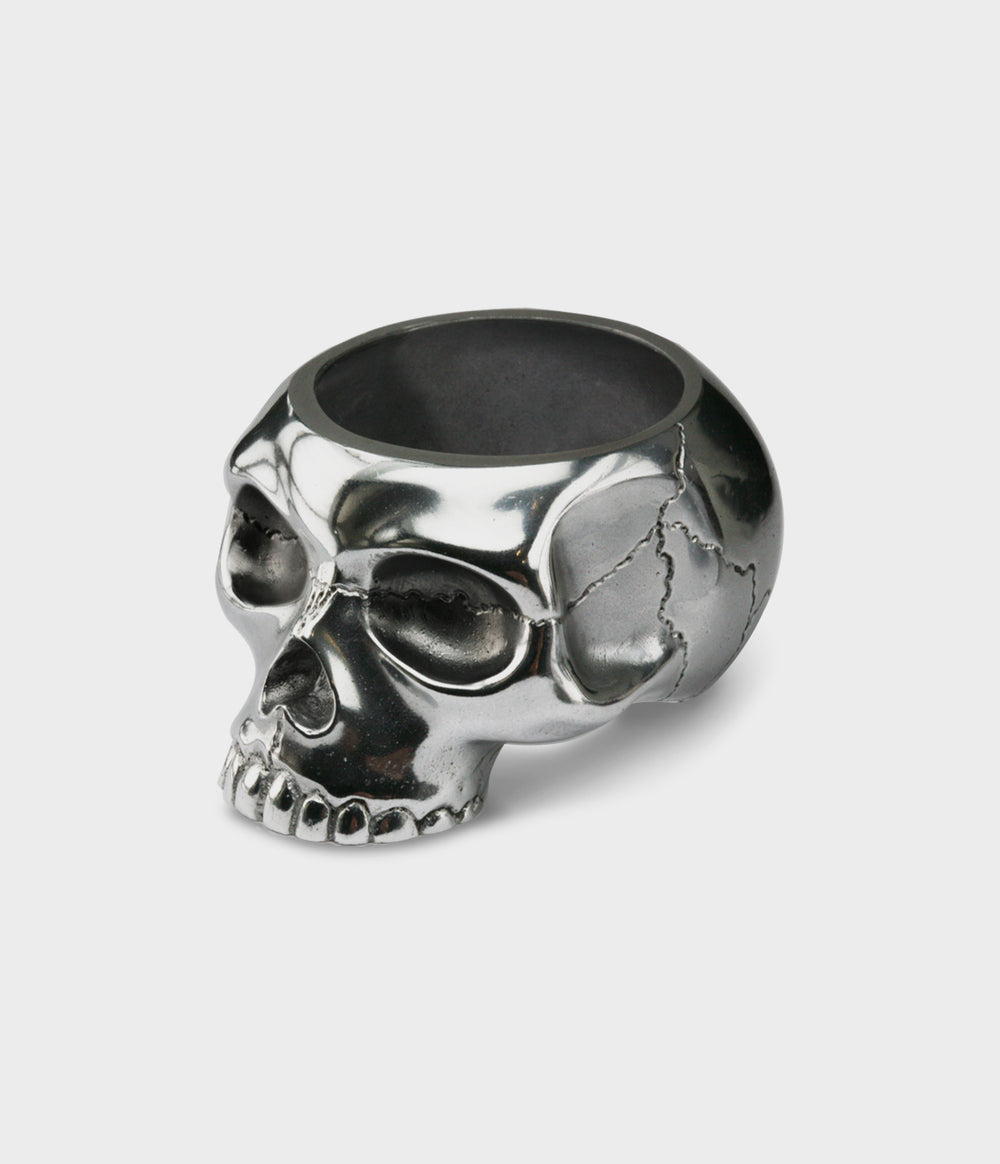 Gothic Skull Egg Cup in Aluminium