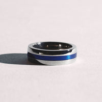 Enamel Geo Ring in Sterling Silver