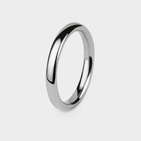 side view of a halo slim wedding ring in rose gold