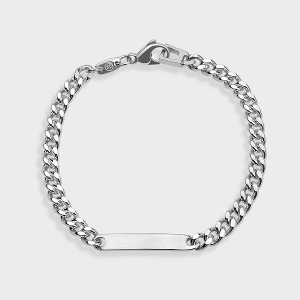 ID Engravable Bracelet / Silver / Medium 20cm - Main View