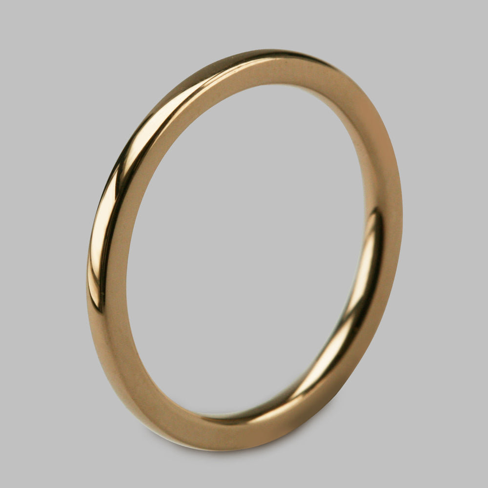 Micro Wedding Ring in 18ct Yellow Gold, Size L