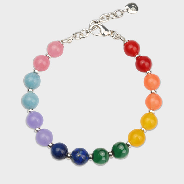 Pride Bracelet in silver with lapis and agate