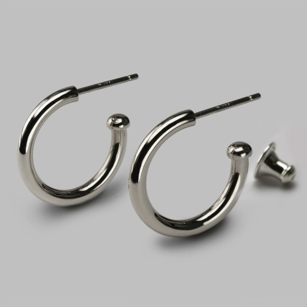 Twistio Small Charm Hoop in Silver