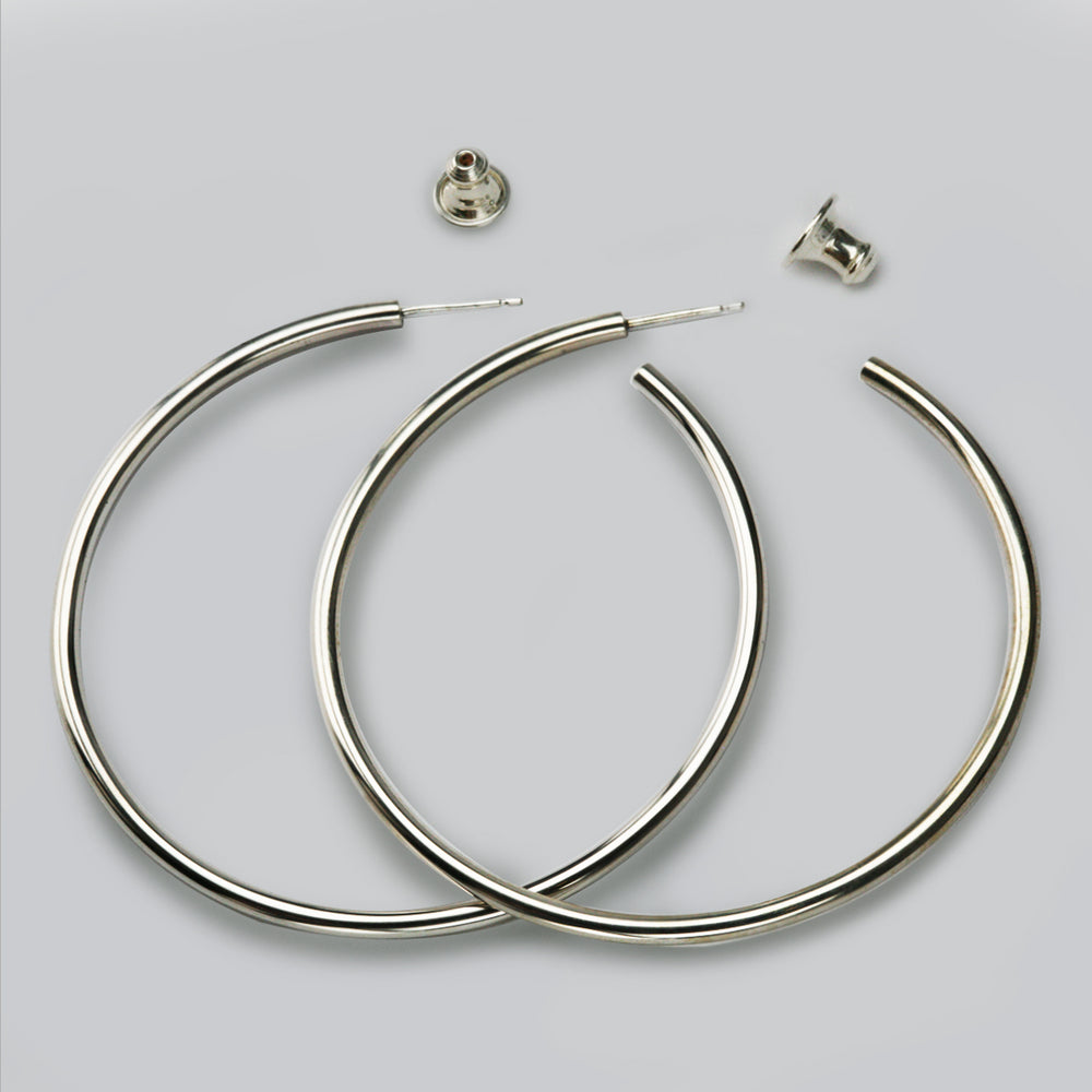 Twistio Hoops Extra Large in Silver