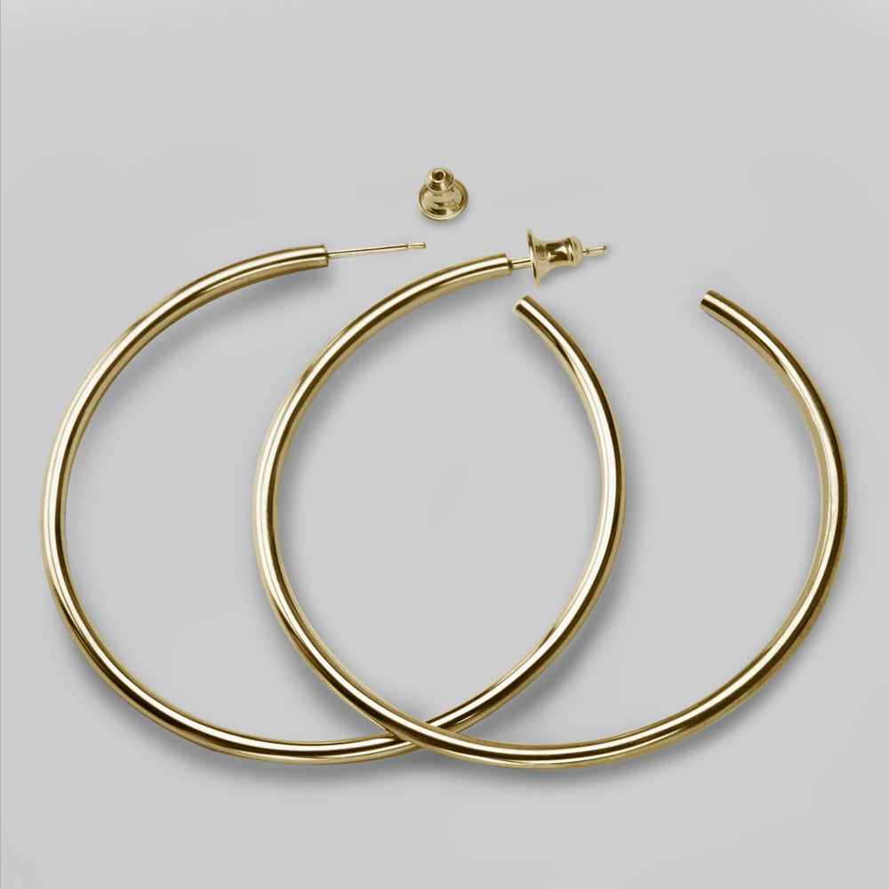 Twistio Hoops in 9ct Yellow Gold, Size Extra Large