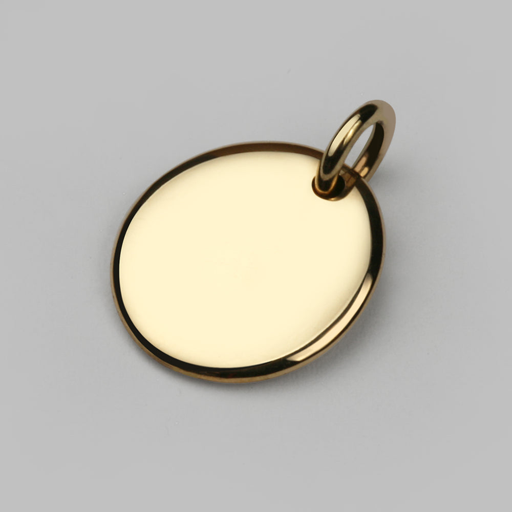 Engraving Disc Large in 18ct Yellow Gold