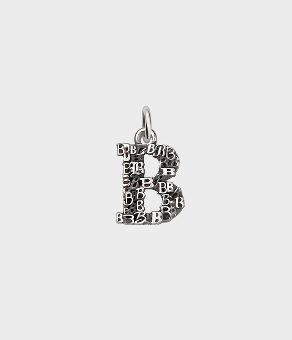 Letter Charm / Sterling Silver / B