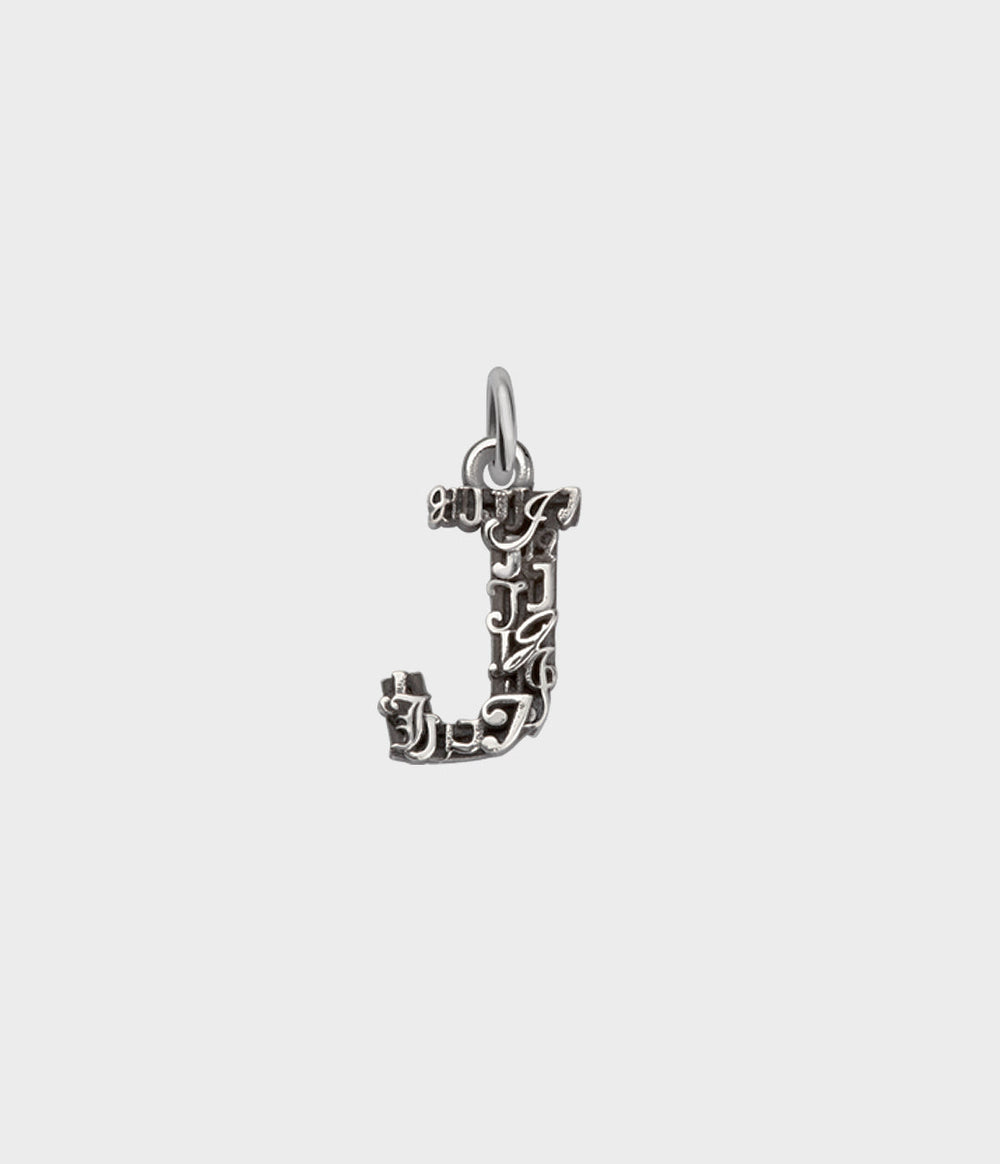 Letter Charm / Sterling Silver / J