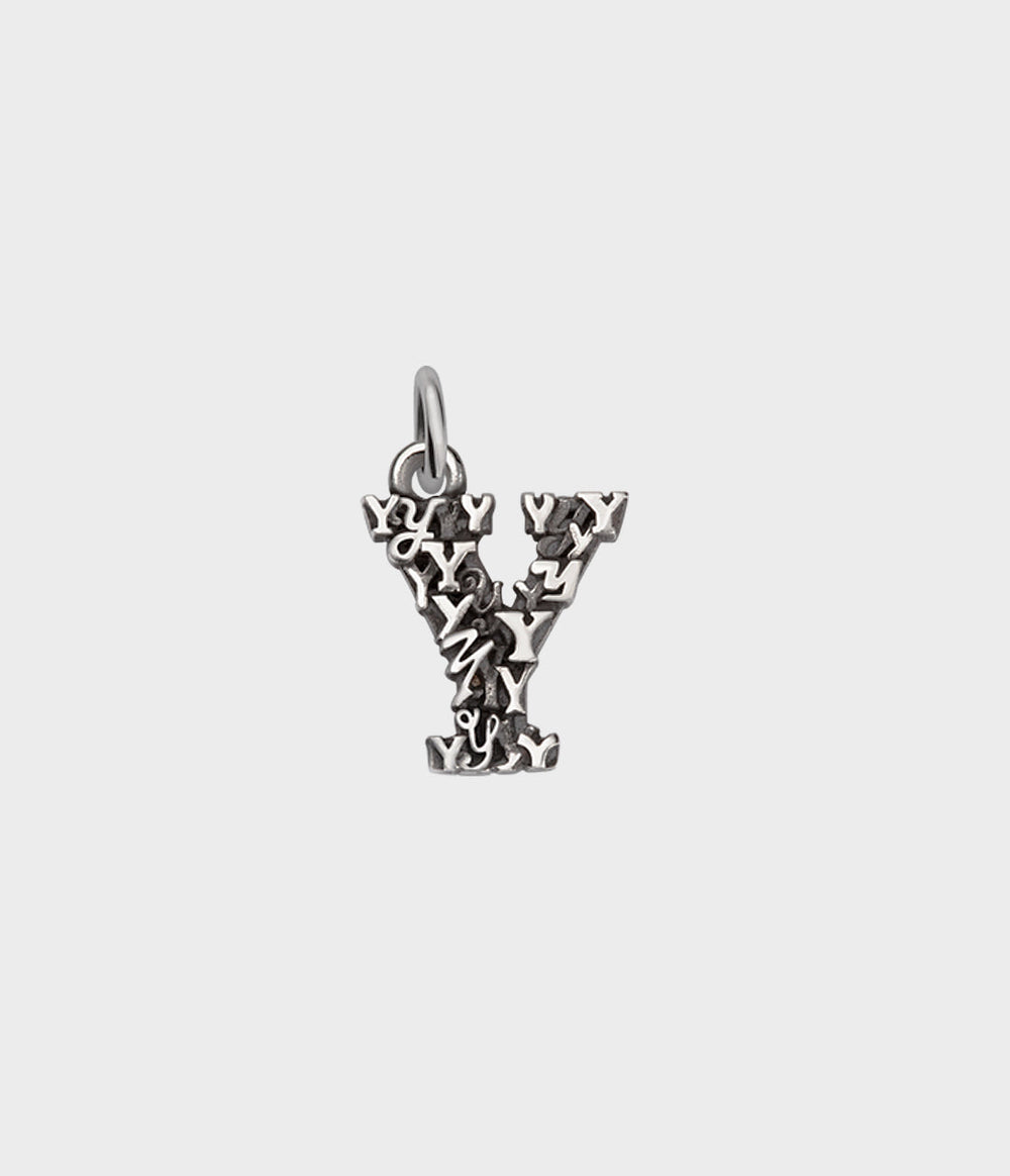 Letter Charm / Sterling Silver / Y