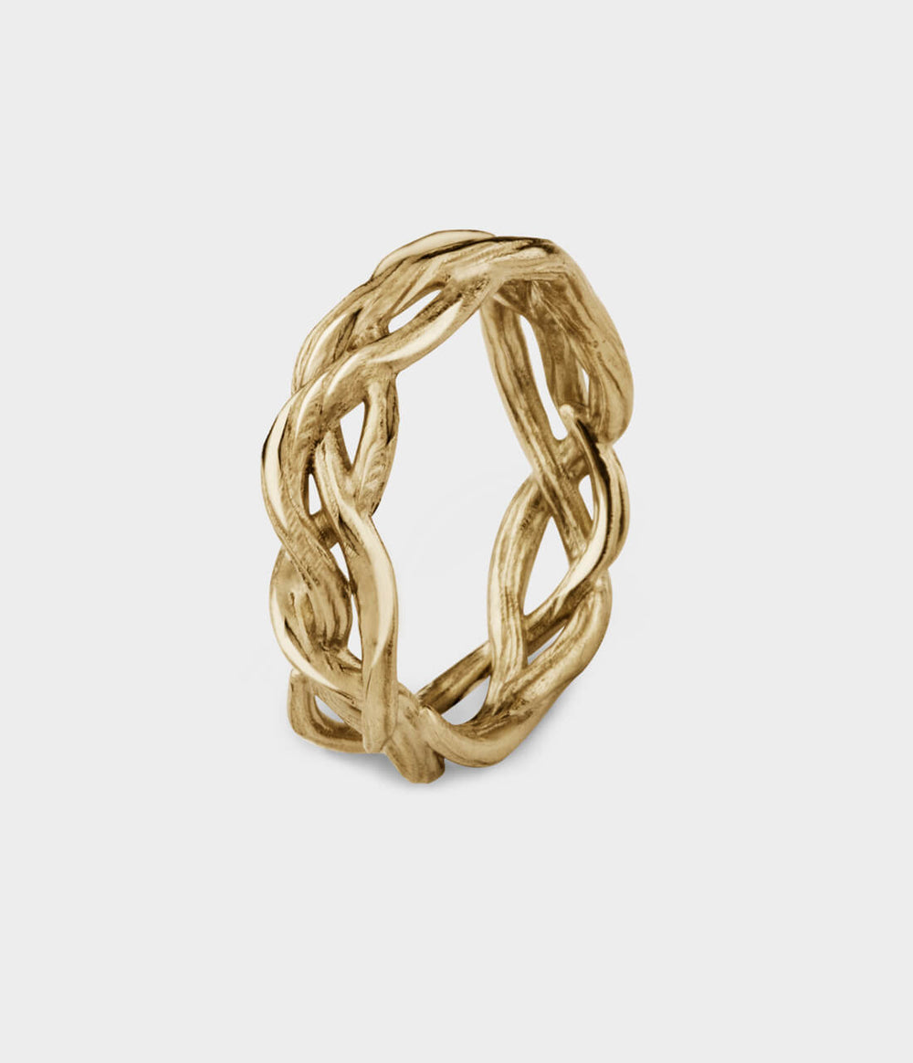 Large Vine Ring in 18ct Yellow Gold, Size S