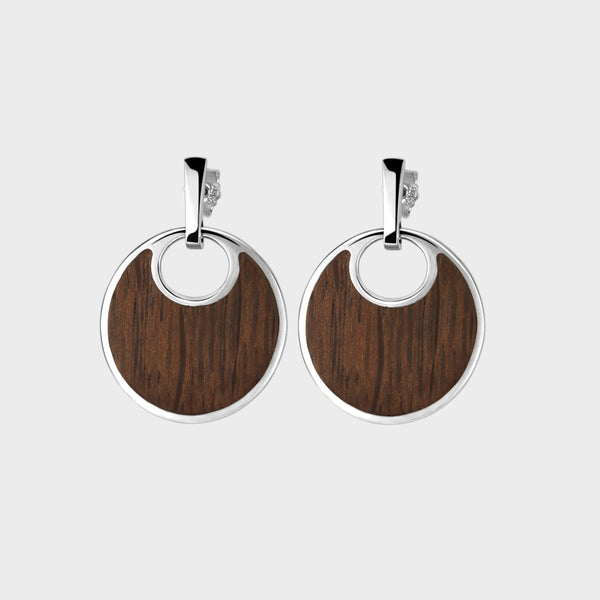 London Oak Luna Earrings in Sterling Silver - Main View