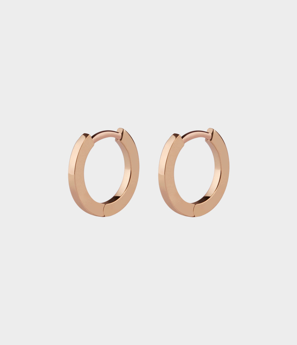 Mini Hoop Earrings Small / 18 Carat Rose Gold
