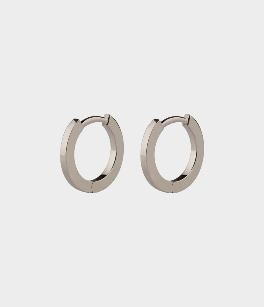 Mini Hoop Earrings Small / 18 Carat White Gold