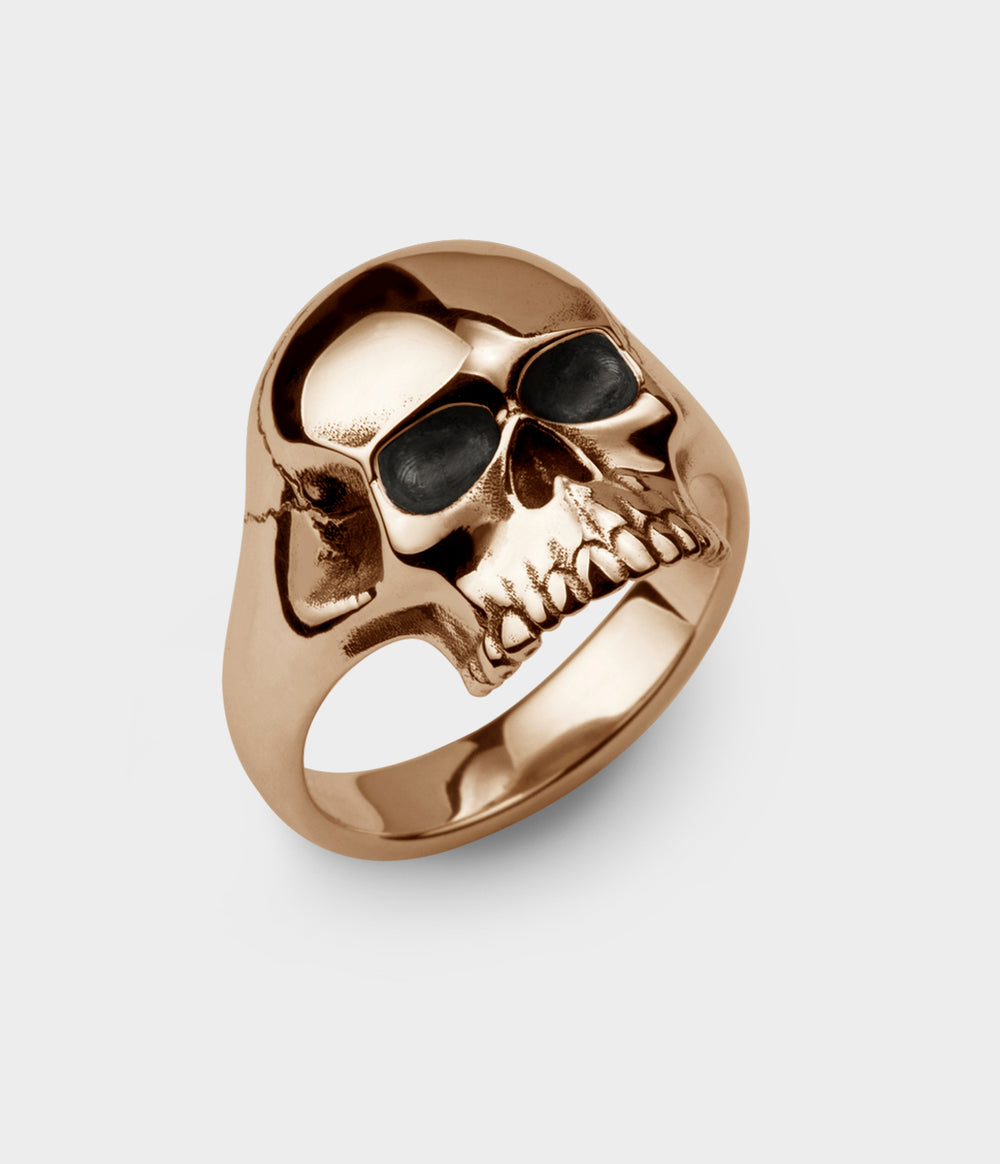 Skull Ring in 9ct Rose Gold, Size U