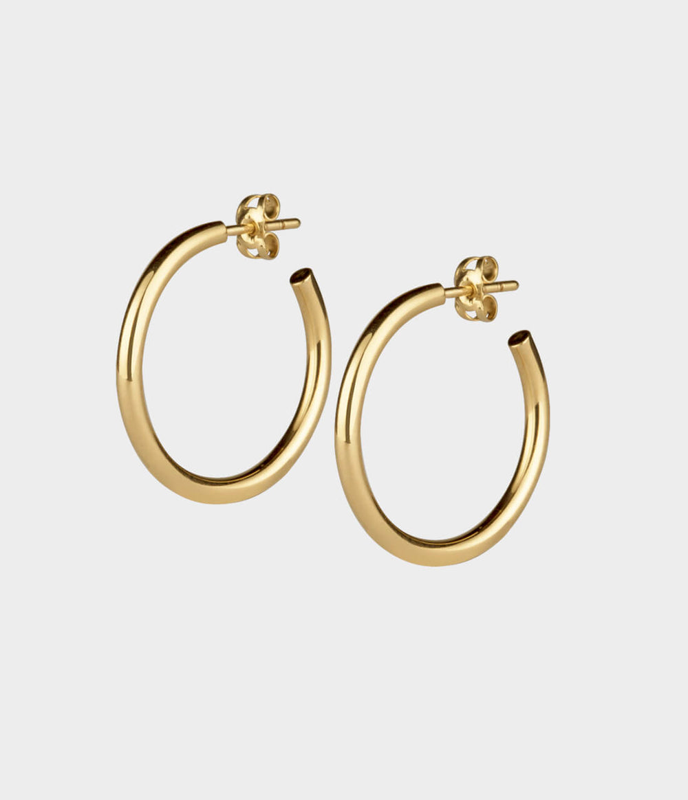 Twistio Hoop Earrings Medium / 9 Carat Yellow Gold