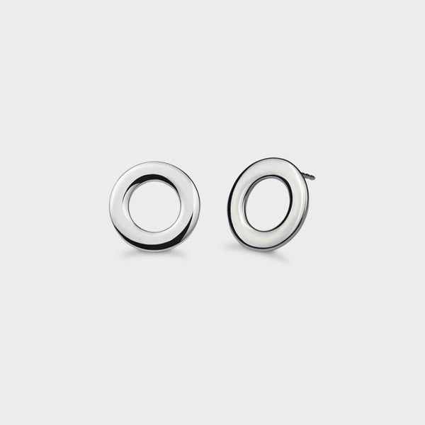 Mini Pop Stud Earrings, Sterling Silver, side view