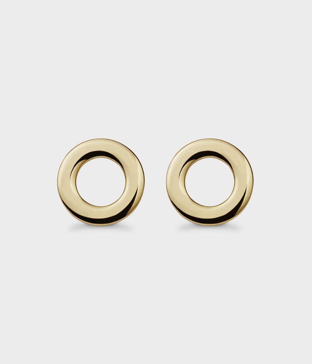 Mini Pop Stud Earrings  / 9ct Yellow Gold