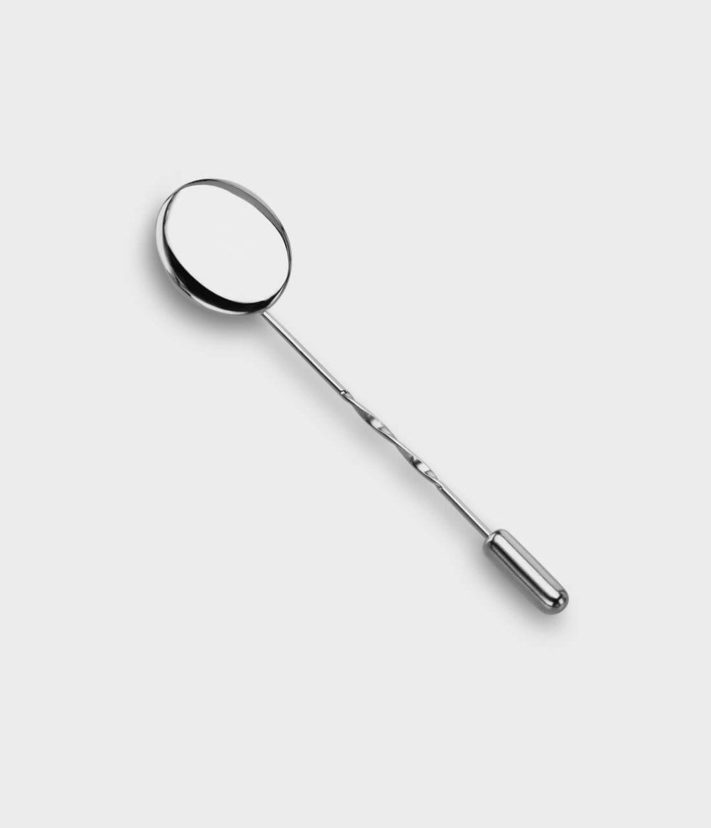 Oval Tie & Lapel Pin / Sterling Silver / No Stones