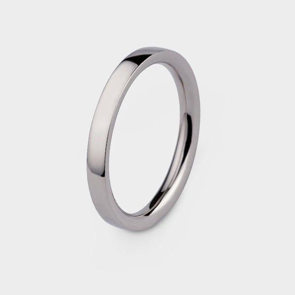 Radiant Light Wedding Ring in Platinum