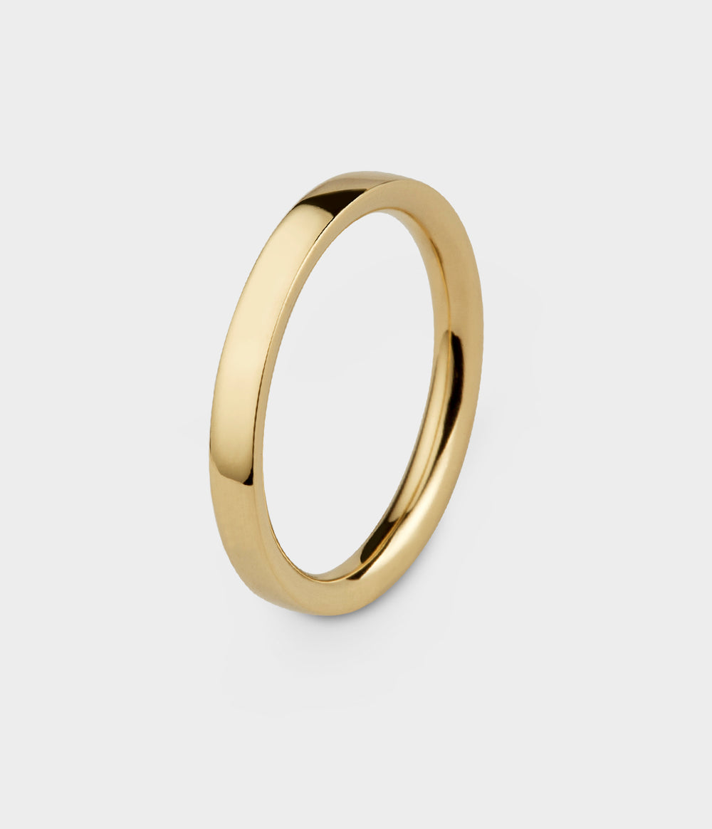 Radiant Light Wedding Ring in 18ct Yellow Gold, Size M