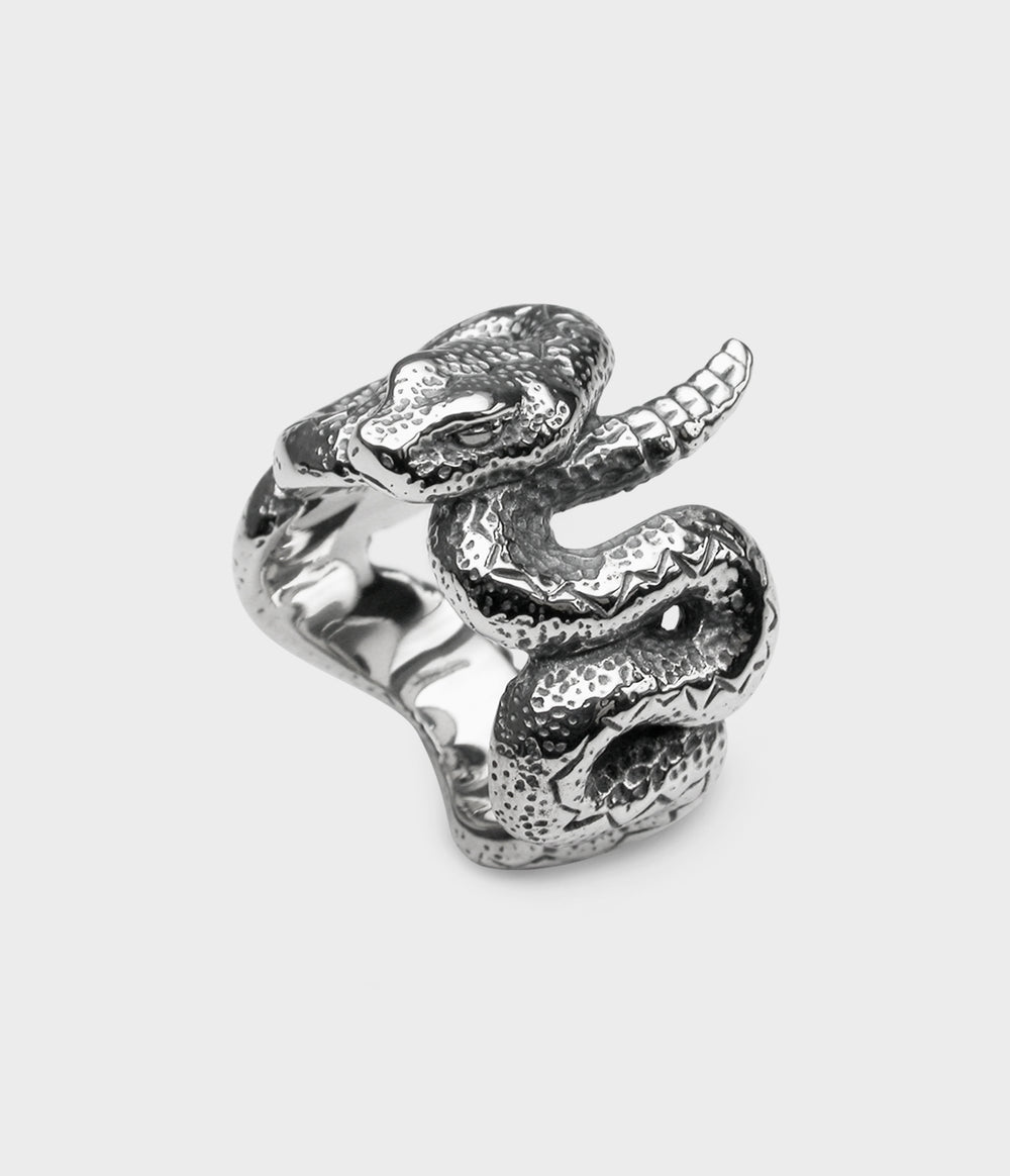 Snake Ring in Silver, Size L