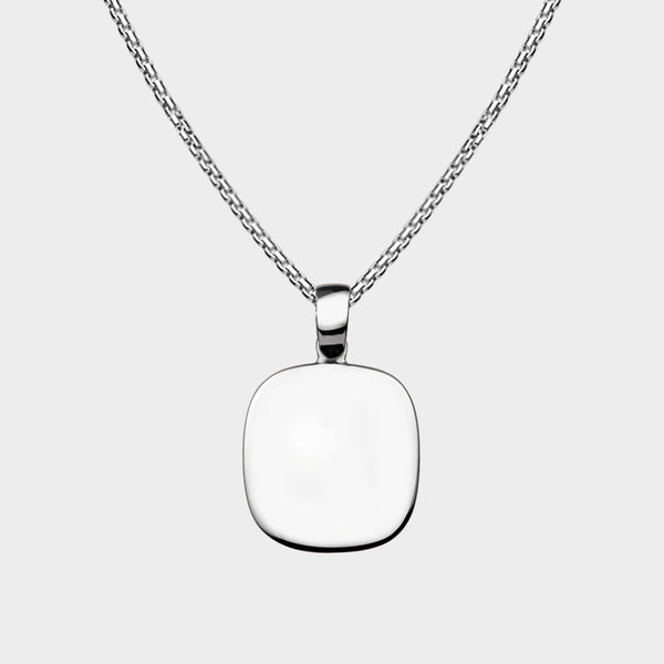 Soho Square Pendant Necklace in Sterling Silver