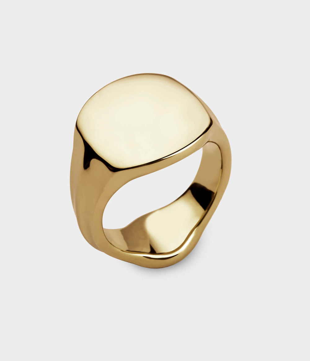 Signet Ring in 9ct Yellow Gold, Size T