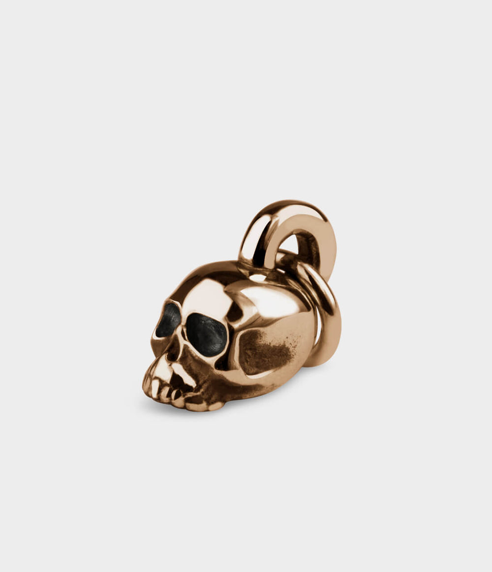 Skull Charm / 9 Carat Rose Gold / no stones