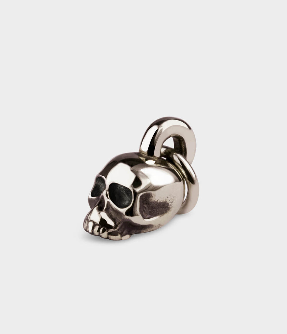 Skull Charm in 9ct White Gold