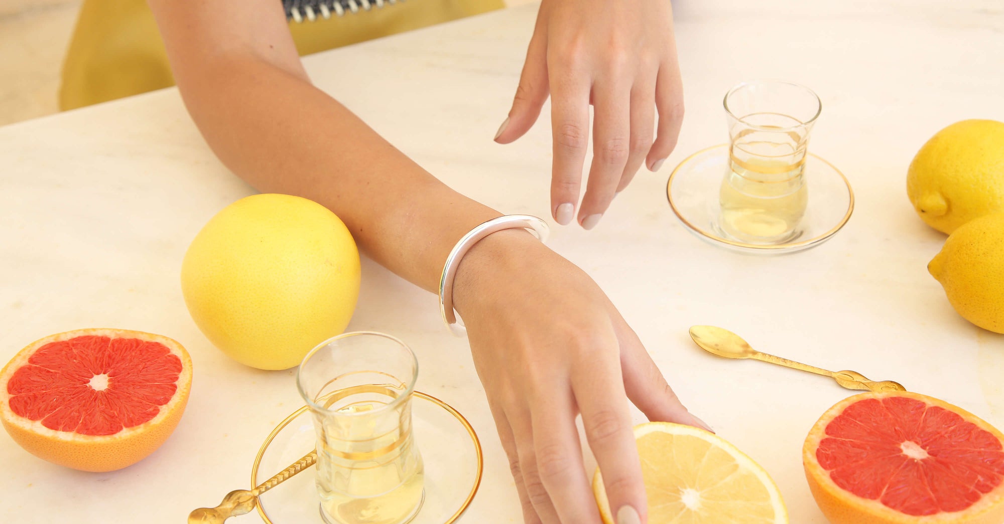 Silver Elipse Bangle