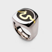 London Oak River Ring in 18 Carat White Gold with 18 Carat Yellow Gold River - Custom Option