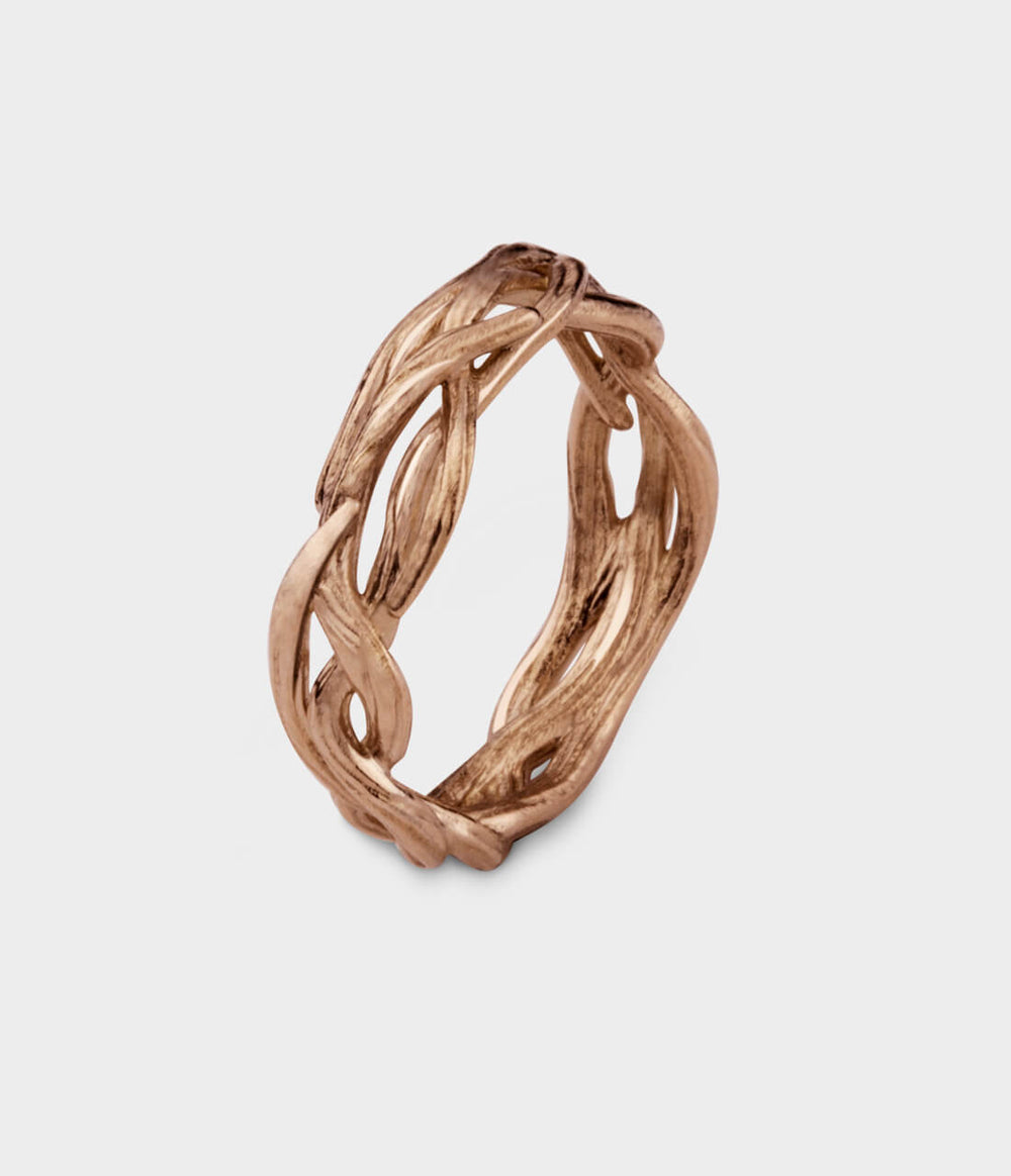 Vine Ring in 18ct Rose Gold, Size L