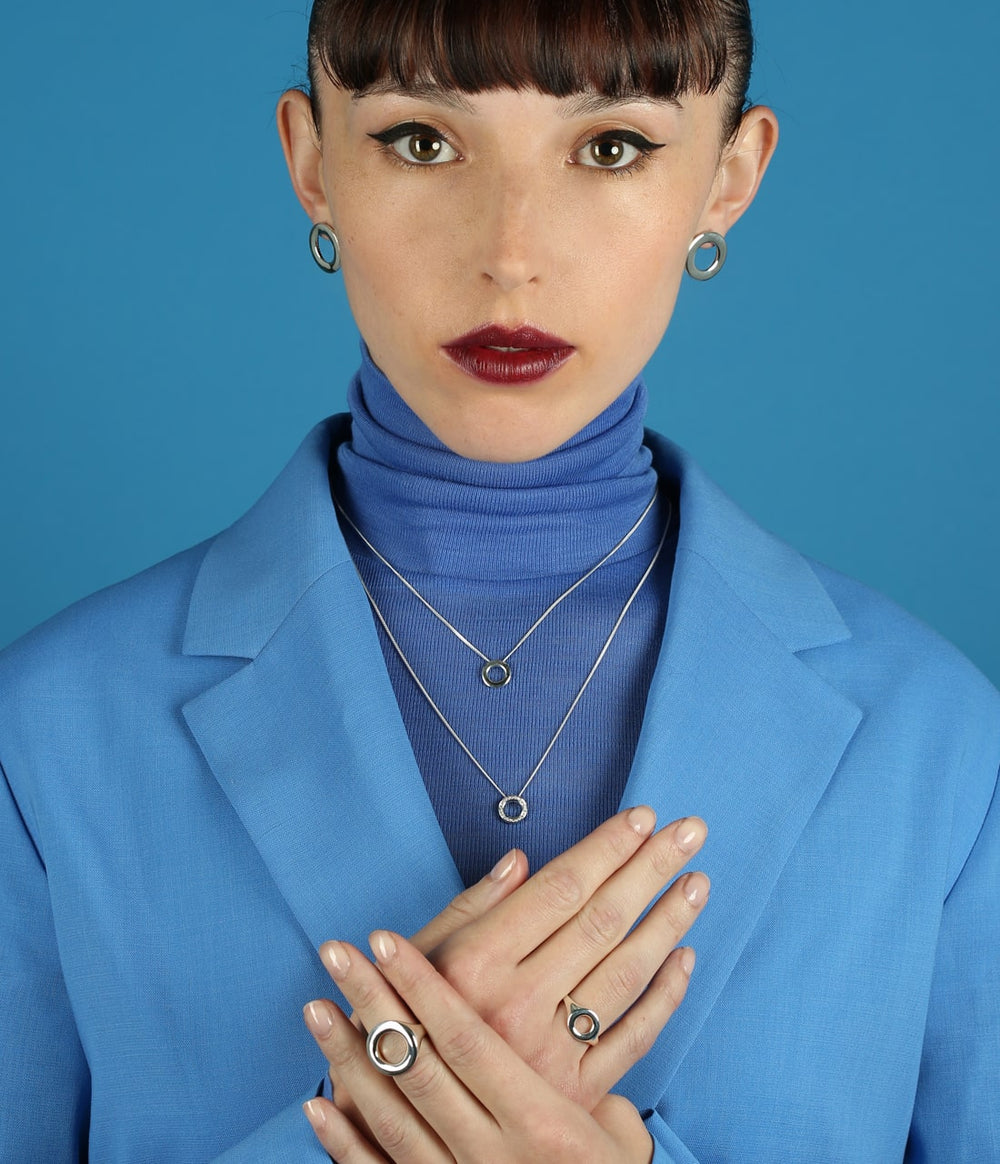 Pop Stud Earrings in Sterling Silver