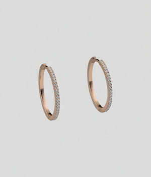 Pavé Diamond Hoop Earrings Large