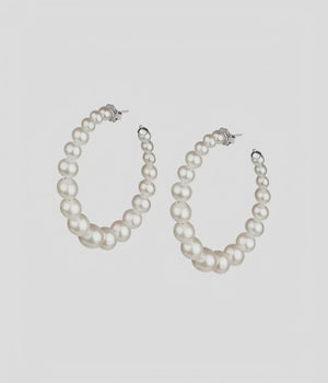 Colette Pearl Hoop Earrings