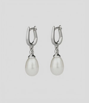 Large Vermeer Drop Pearl Earrings