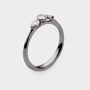 Angel Three Stone Engagement Ring