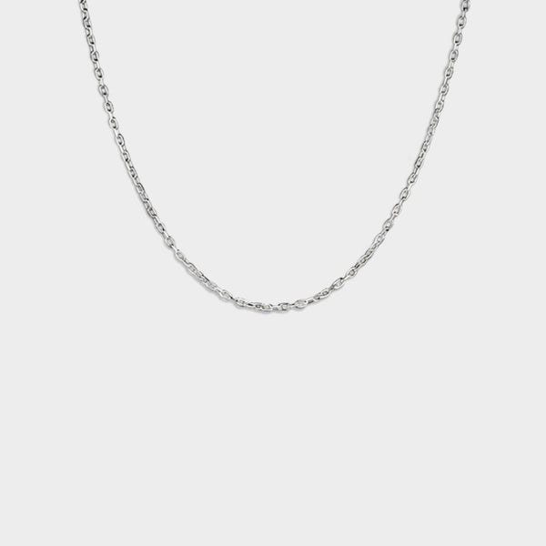 Adjustable Charm Necklace, 45 to 50cm in Sterling Silver