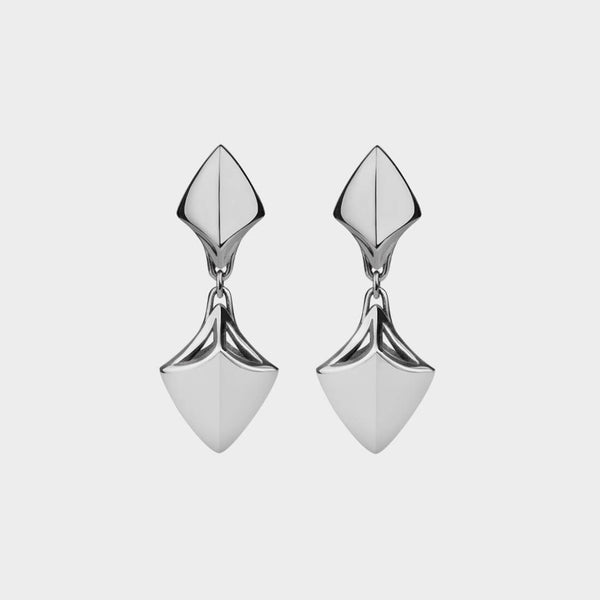 Arrowhead Drop Earrings in Sterling Silver