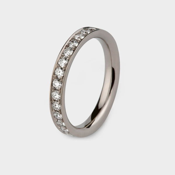 Circle of Light 1 Carat Full Eternity Ring in 18 Carat White Gold