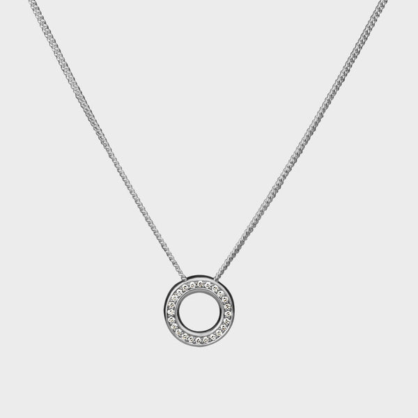 silver and Diamond Mini Pop Necklace
