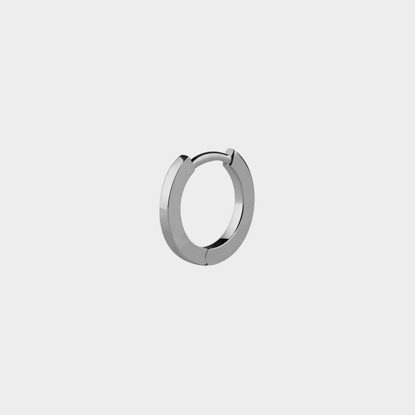 Platinum Extra Small  Hoop Earring (Single) 9Mm O/D