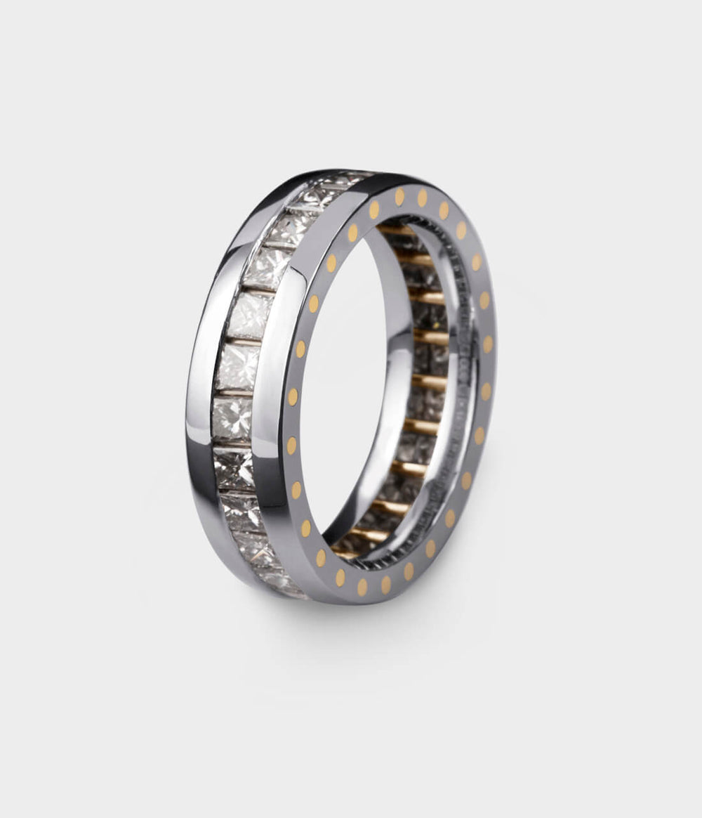 Geo Ellipse Eternity Ring in Platinum