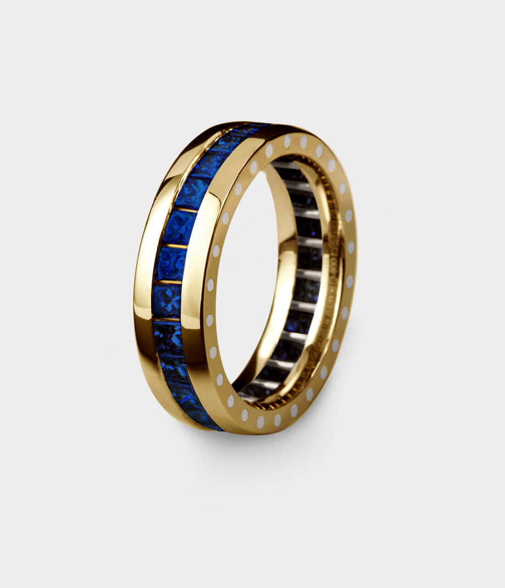 Geo Ellipse Eternity Ring in 18 Carat Yellow Gold - Custom Option