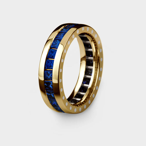 Geo Ellipse Eternity Ring in 18 Carat Yellow Gold - Custom Option