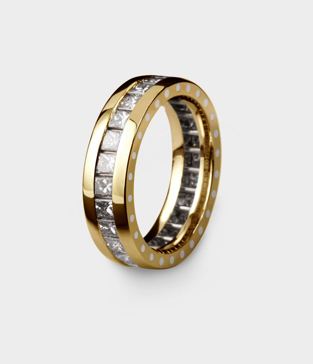 Geo Ellipse Eternity Ring in 18 Carat Yellow Gold - Custom Option