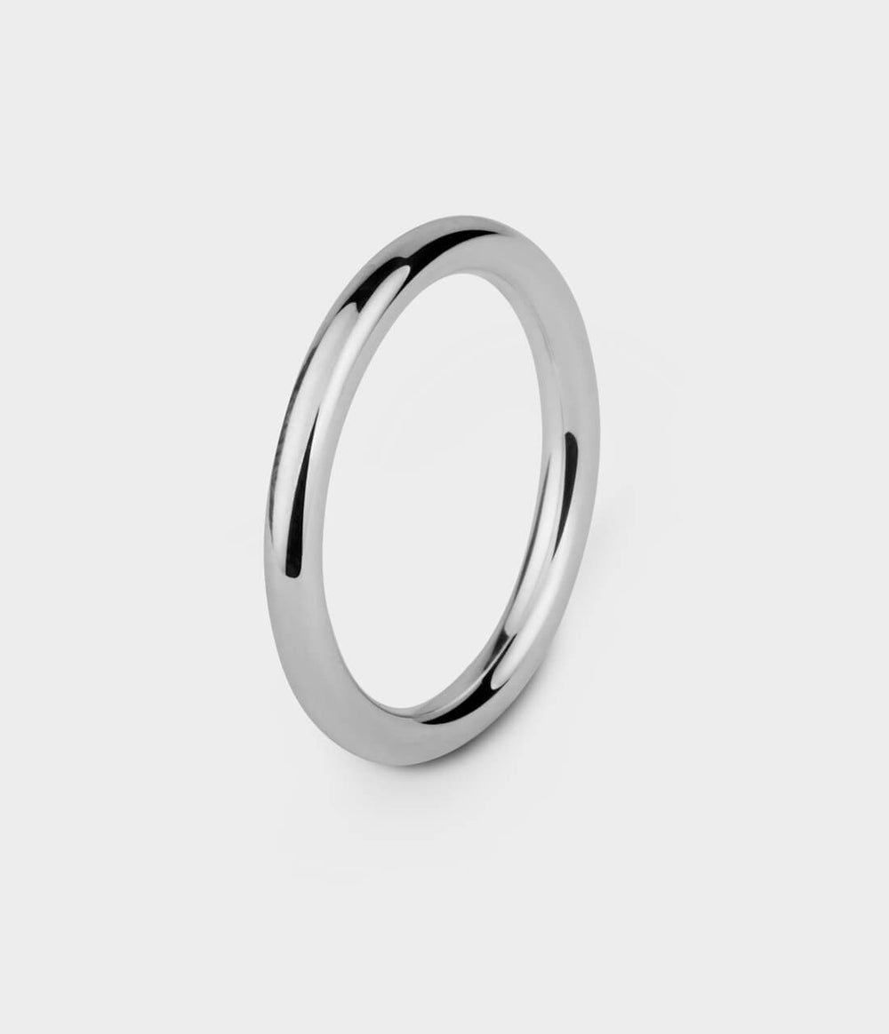 Halo Extra Slim Wedding Ring (Round Section)