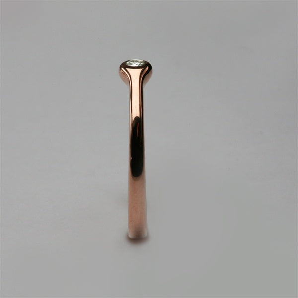 Dainty Belle Engagement in 18ct Rose Gold with Diamond, Size L