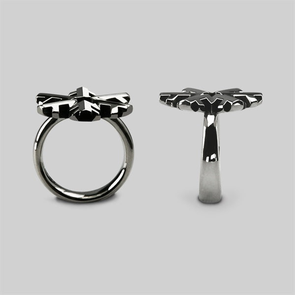 Snowflake Ring in Silver, Size H