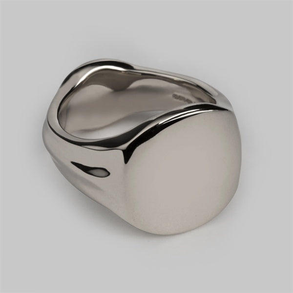 Signet Ring in Palladium, Size R